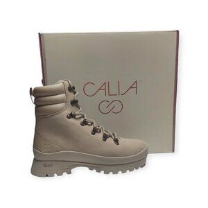Calia By Carrie Underwood Ella Lace Up Boot Ivory/Tan 8.5 NIB